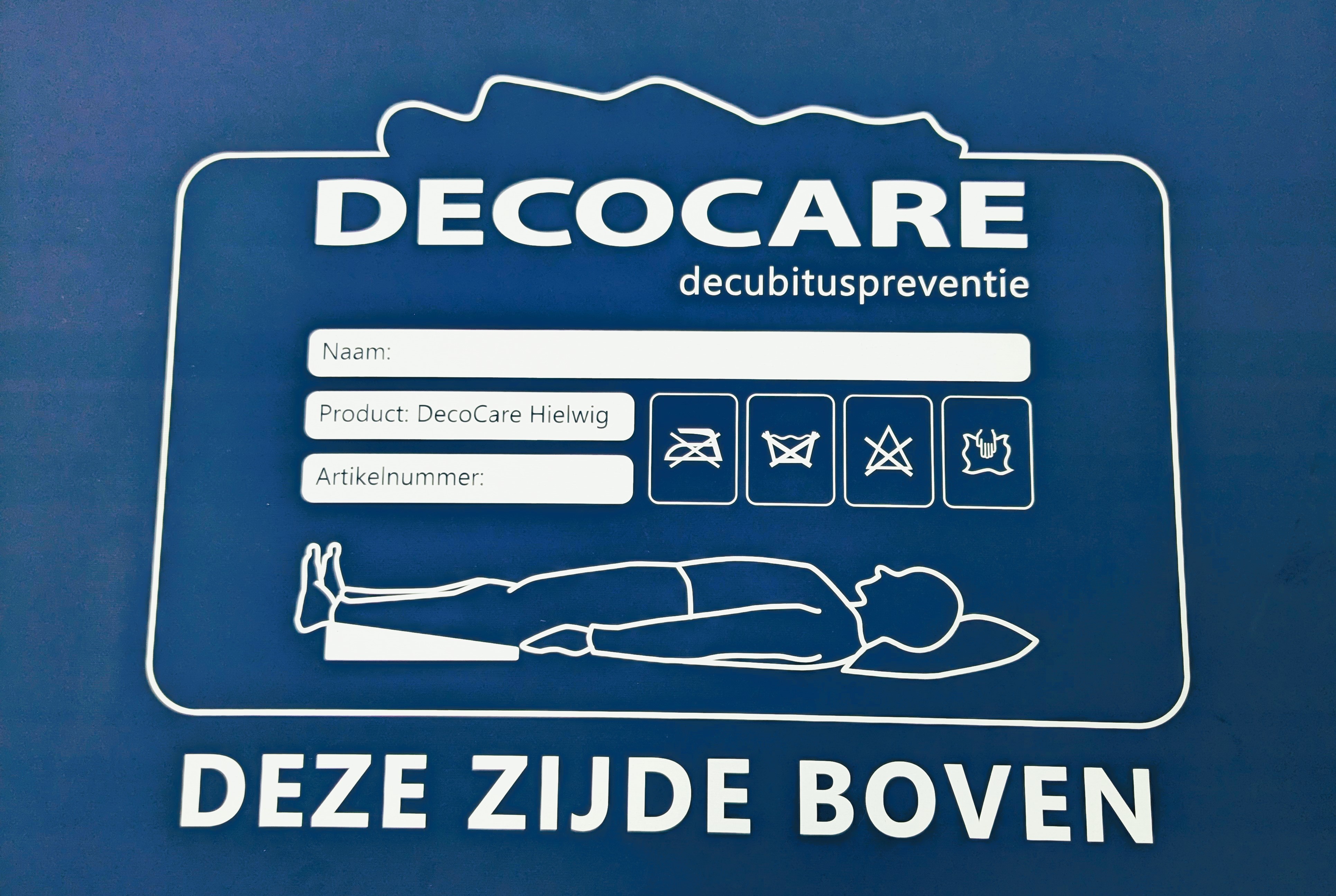 DecoCare Hielwigkussen 75x48x2-10 PU Blauw