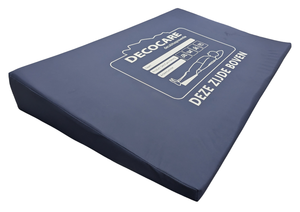 DecoCare Hielwigkussen 75x48x2-10 PU Blauw